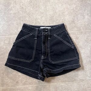 Hollister High Waist Black Denim Shorts